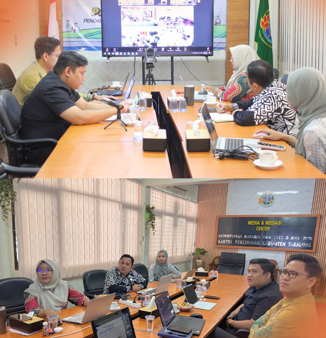 Kantor Pertanahan Tabalong Ikuti Zoom Meeting Evaluasi Progres PTSL Terintegrasi