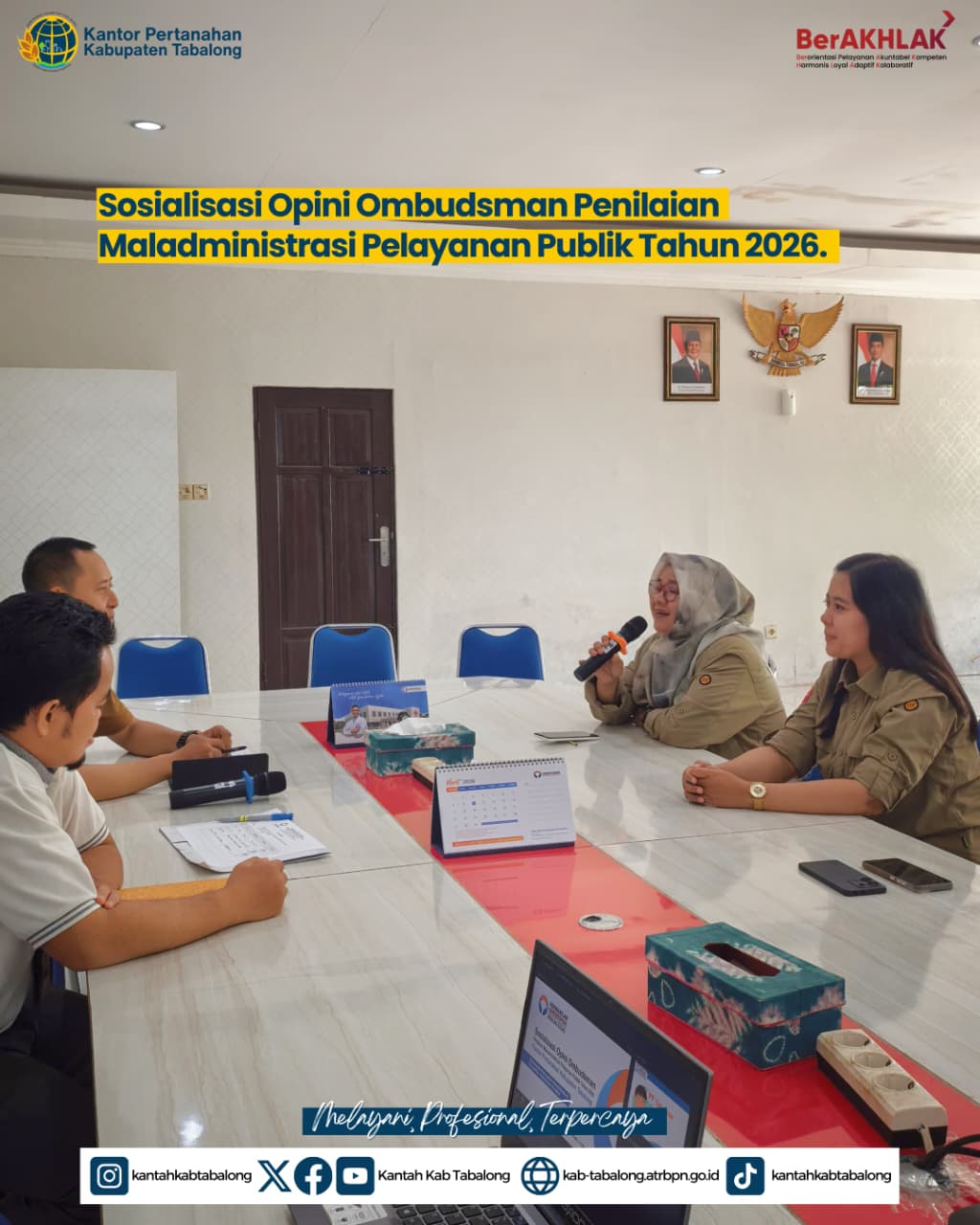 Cegah Maladministrasi, Kantah Tabalong Bekali Pegawai dengan Indikator Penilaian Ombudsman