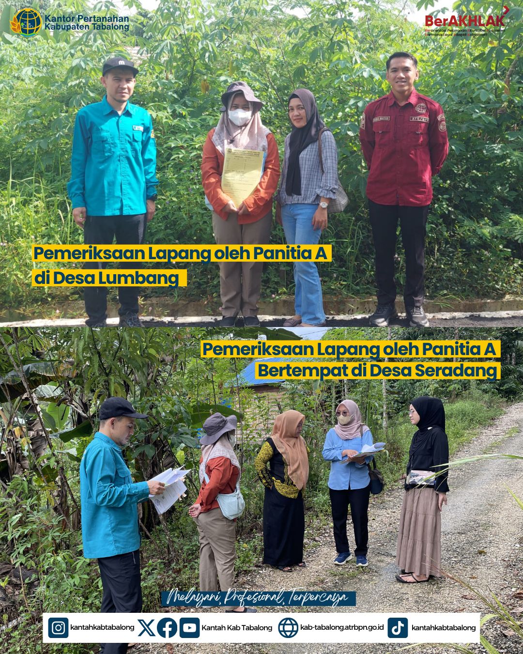 Komitmen Profesional dan Terpercaya: Kantah Tabalong Turun Lapangan di Desa Lumbang & Seradang