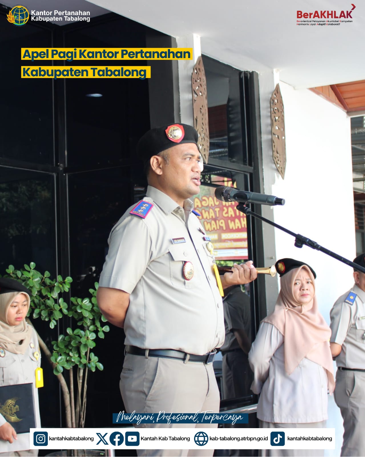 Solid, Profesional, Berintegritas! Apel Pagi di Kantah Tabalong Jadi Momentum Koordinasi Demi Kepastian Hukum Pertanahan