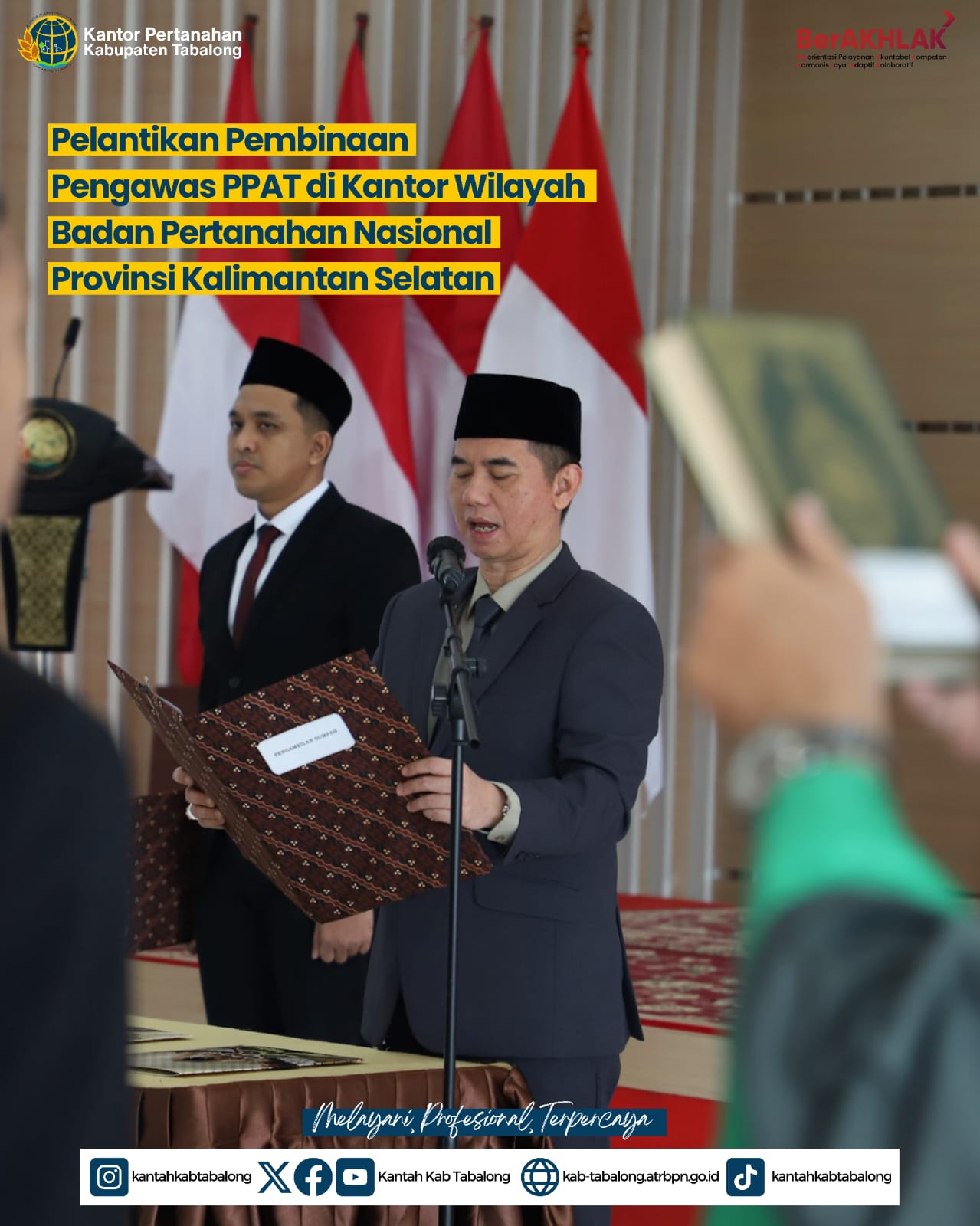 Wujudkan Pelayanan Profesional, MPPD Wilayah Kalsel Resmi Dilantik