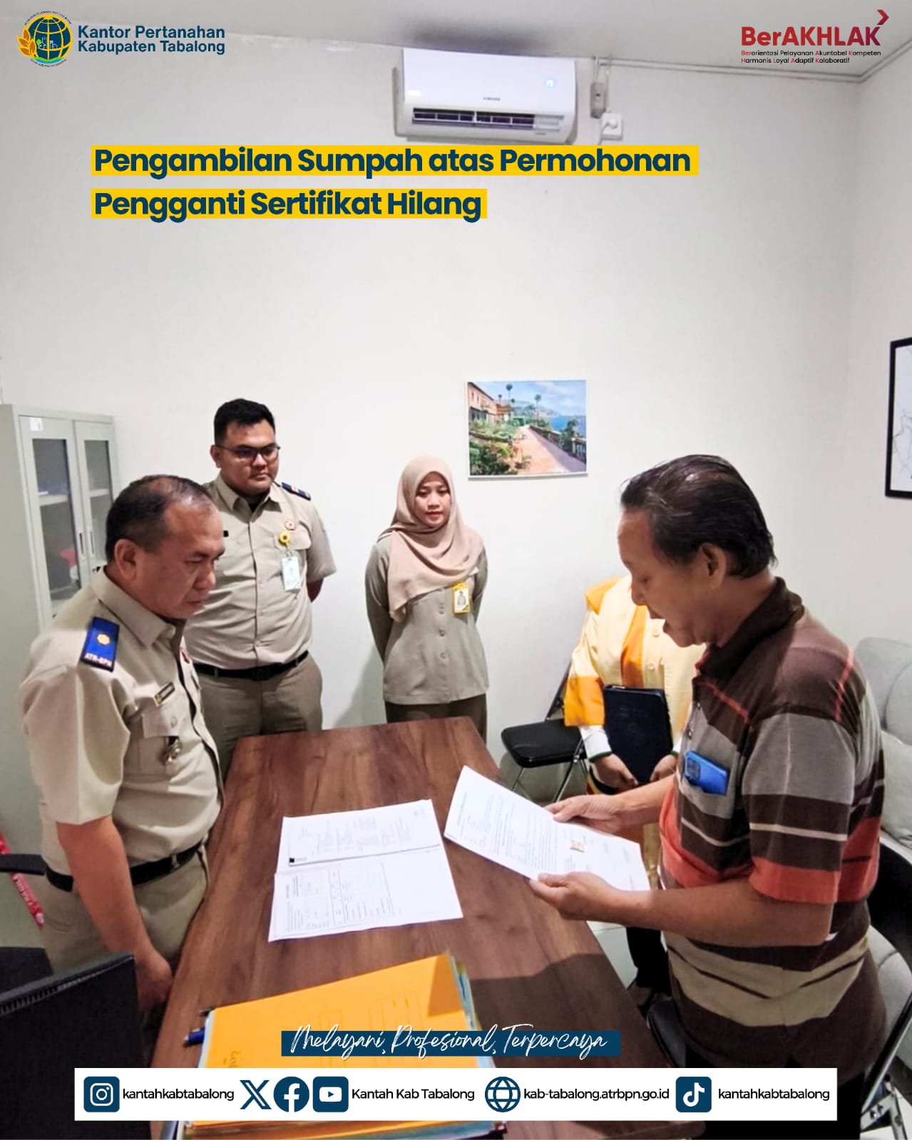 Sumpah Sertipikat Hilang PO KOK SIMSONI (Desa Kembang Kuning) Telah Dilaksanakan Secara Tertib Sumpah Sertipikat Hilang PO KOK SIMSONI (Desa Kembang Kuning) Telah Dilaksanakan Secara Tertib