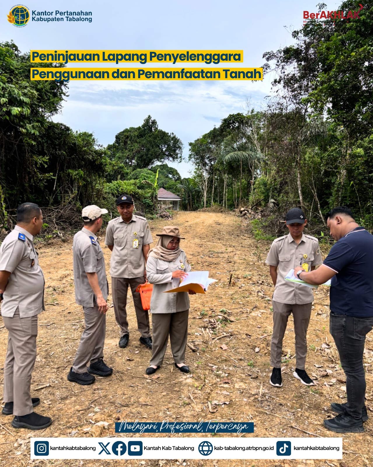 Pastikan Kesesuaian Tata Ruang, Kantah Tabalong Laksanakan KKPR Non Berusaha atas Nama Sukarnadi di Kelurahan Tanjung
