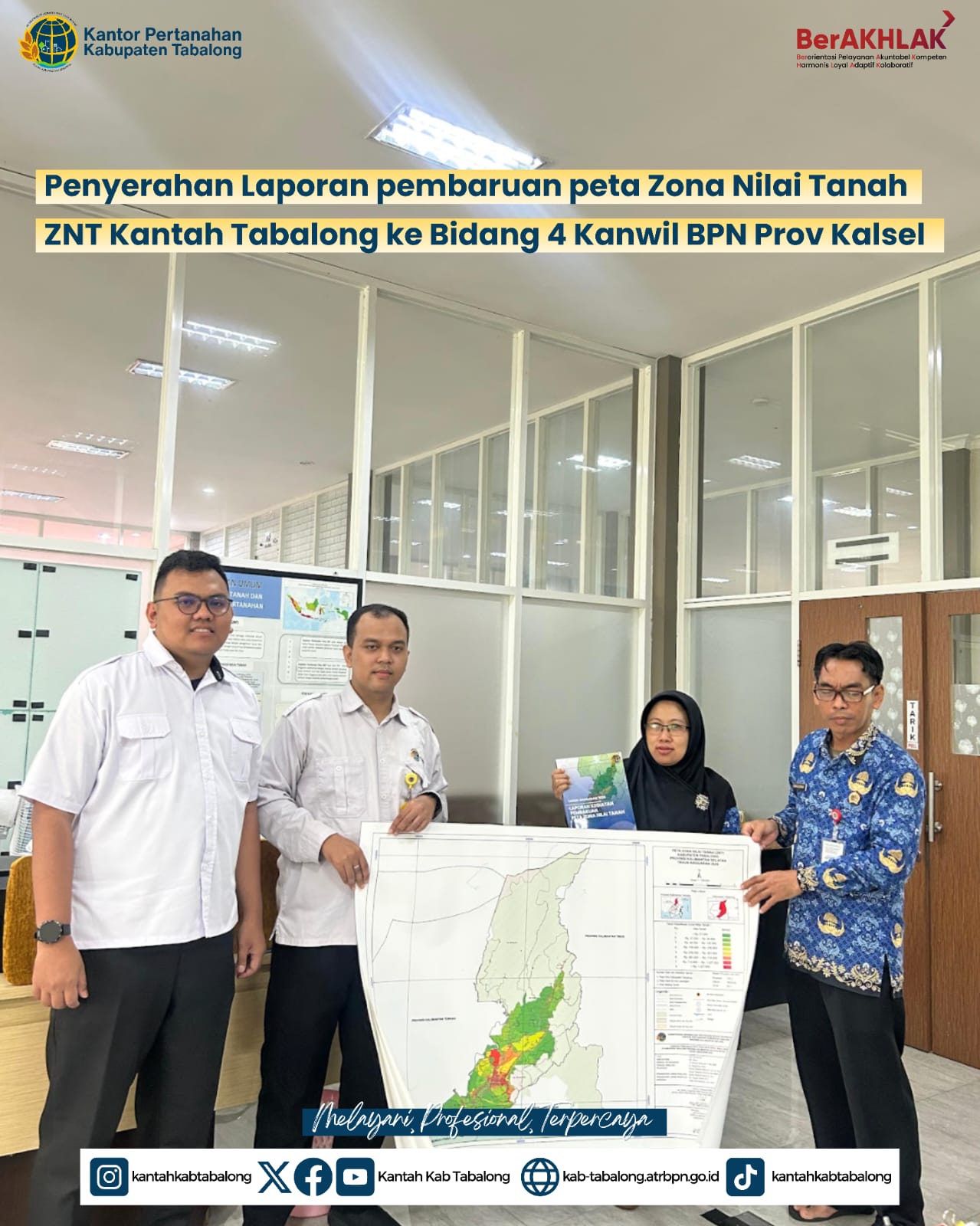 Pembaruan Peta ZNT Diserahkan: Kantah Tabalong Dukung Informasi Nilai Tanah Akurat dan Transparan Pembaruan Peta ZNT Diserahkan: Kantah Tabalong Dukung Informasi Nilai Tanah Akurat dan Transparan