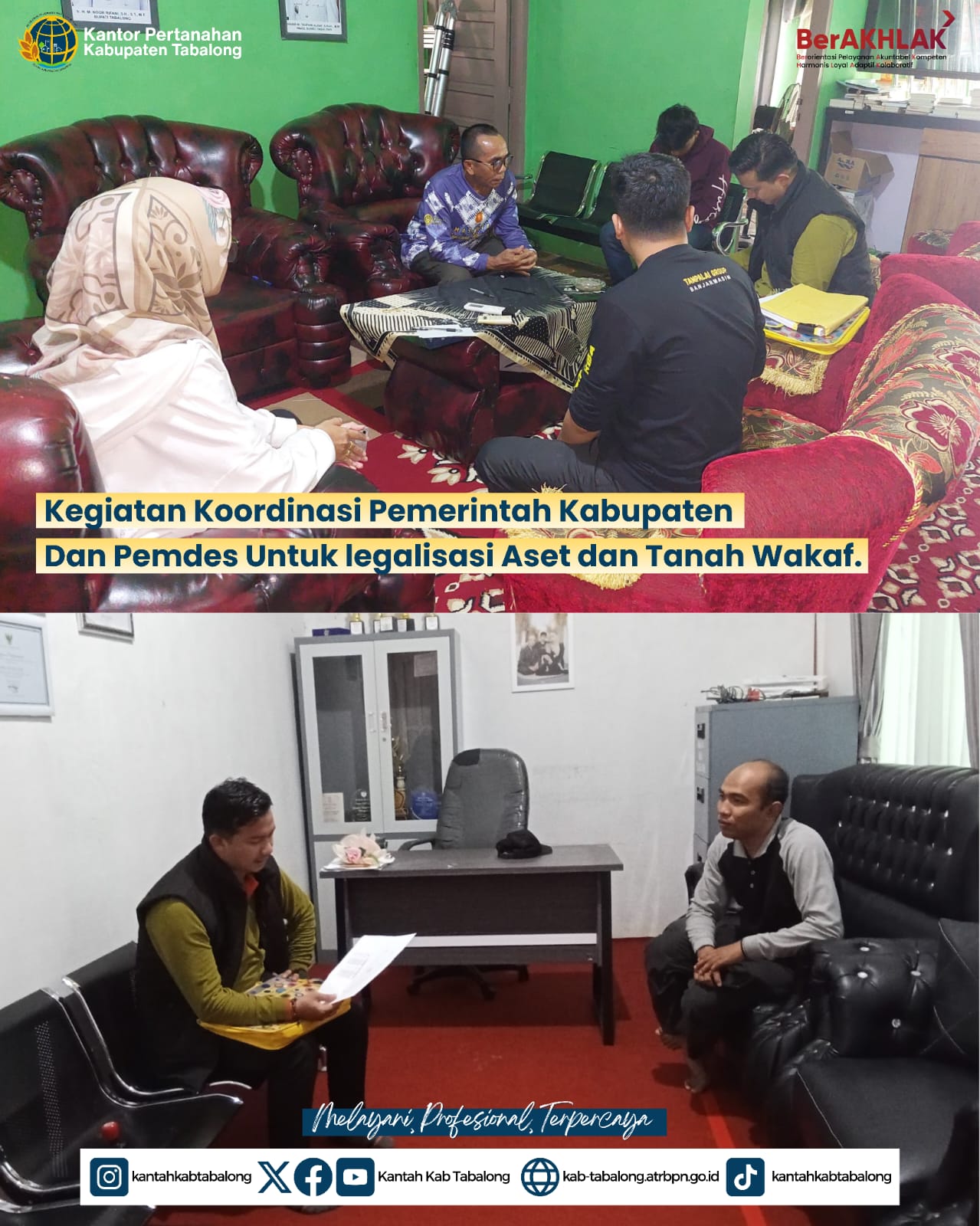 Koordinasi Legaliasi Aset Pemerintah dan Tanah Wakaf di Kabupaten Tabalong Koordinasi Legaliasi Aset Pemerintah dan Tanah Wakaf di Kabupaten Tabalong