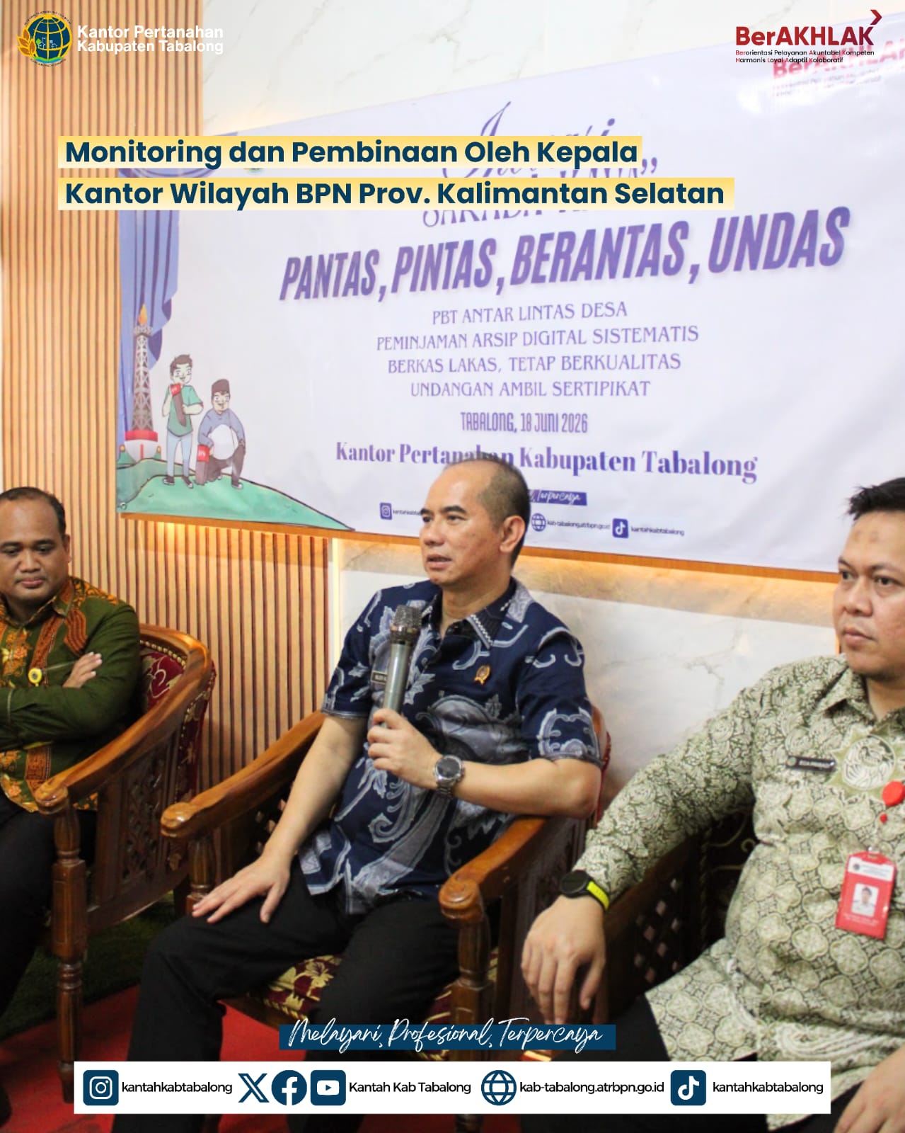 Monitoring dan Pembinaan Kanwil BPN Kalsel: Dorong Peningkatan Kualitas Pelayanan Pertanahan Monitoring dan Pembinaan Kanwil BPN Kalsel: Dorong Peningkatan Kualitas Pelayanan Pertanahan