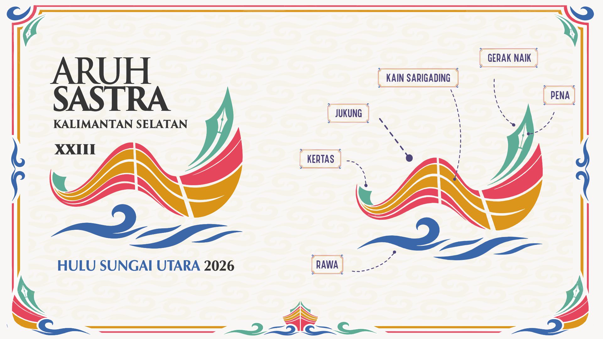 LOGO ARUH SASTRA KALSEL 2026 HSU RESMI DIRILIS, ANGKAT TEMA “MAMBANGKIT SASTRA DI NAGARA DIPA” LOGO ARUH SASTRA KALSEL 2026 HSU RESMI DIRILIS, ANGKAT TEMA “MAMBANGKIT SASTRA DI NAGARA DIPA”