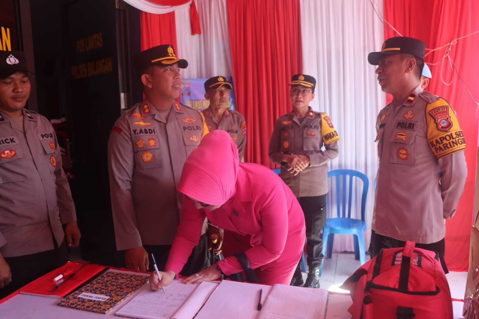 Kapolres Balangan Tinjau Pos Pengamanan dan Pelayanan Jelang Arus Mudik Idulfitri 2026