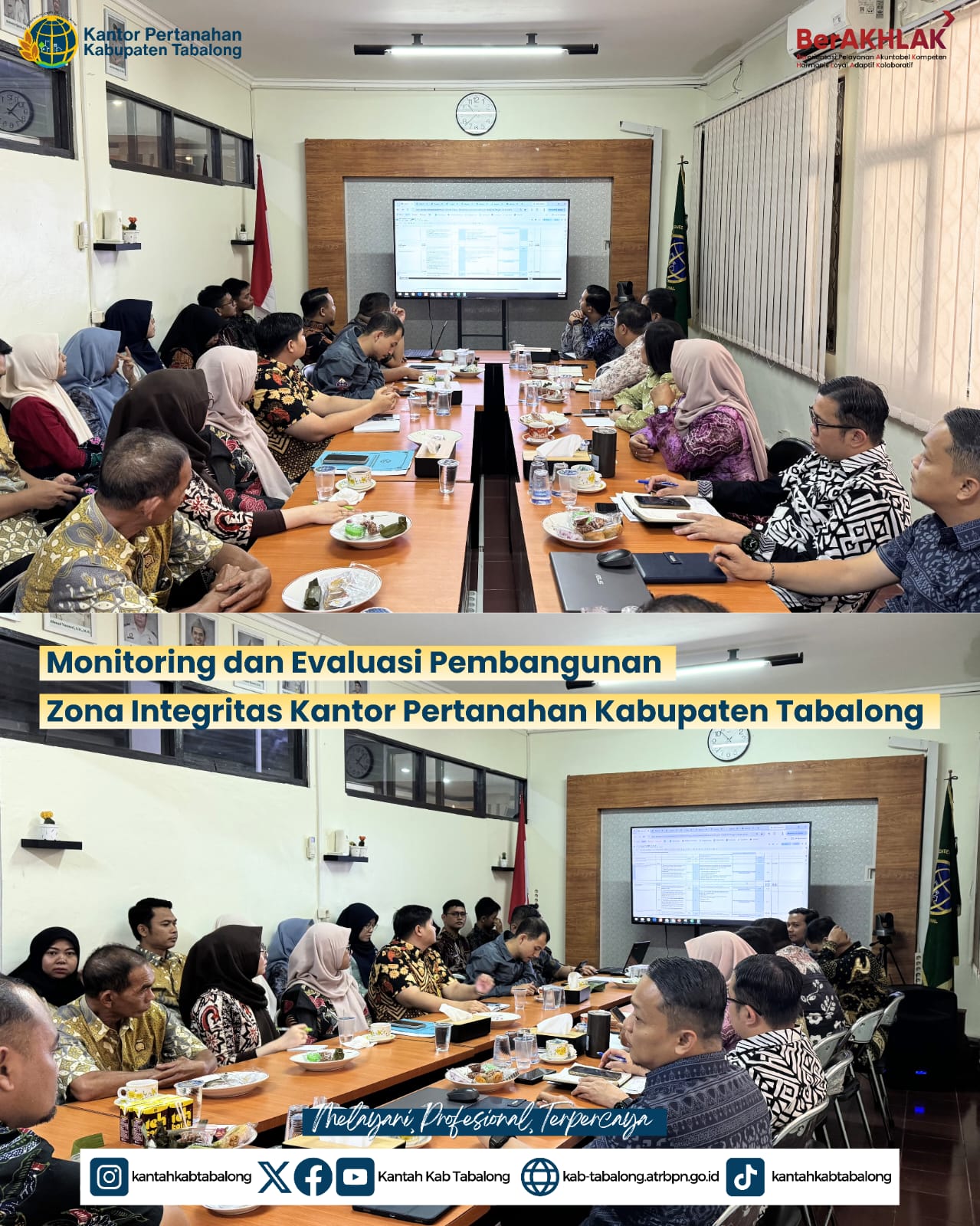 Kantor Pertanahan Tabalong Gelar Monitoring dan Evaluasi Pembangunan Zona Integritas yang Dipimpin Langsung oleh Kepala Kantor Kantor Pertanahan Tabalong Gelar Monitoring dan Evaluasi Pembangunan Zona Integritas yang Dipimpin Langsung oleh Kepala Kantor
