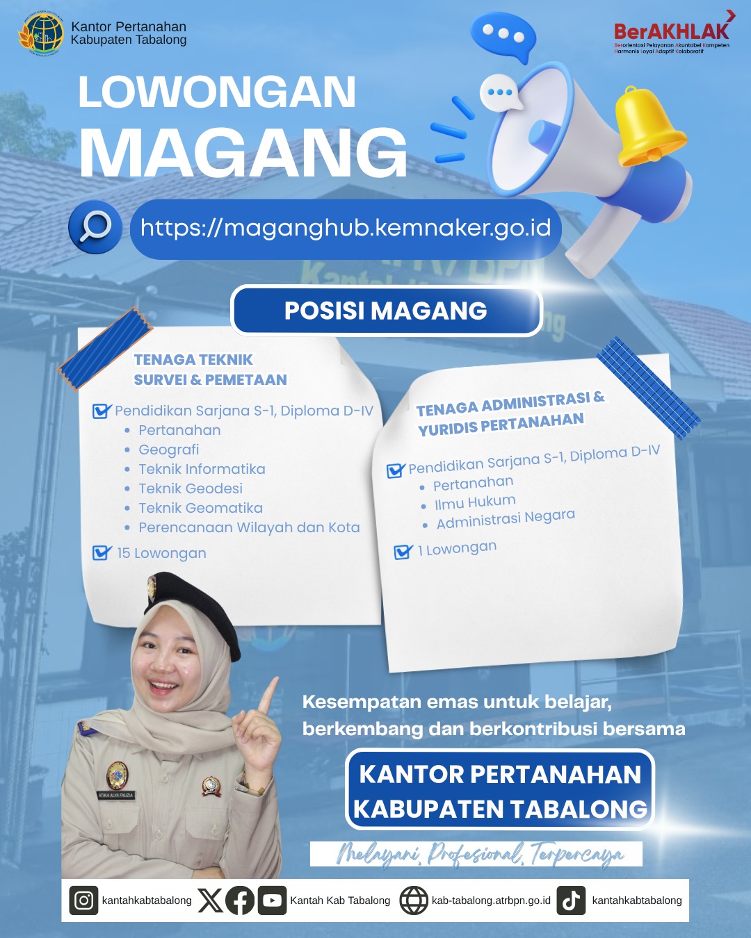 Kantor Pertanahan Tabalong Buka Program Magang Tenaga Pemetaan dan Administrasi Kantor Pertanahan Tabalong Buka Program Magang Tenaga Pemetaan dan Administrasi