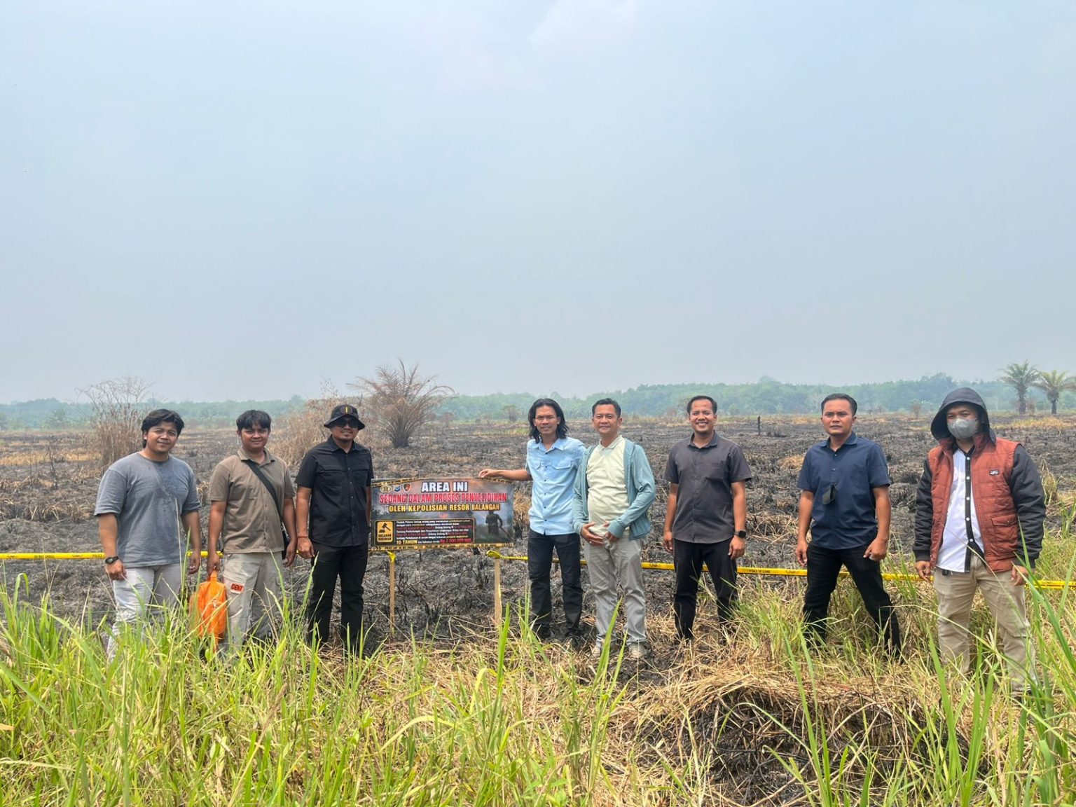 Polres Balangan Selidiki Dua Lokasi Karhutla, Garis Polisi Dipasang Polres Balangan Selidiki Dua Lokasi Karhutla, Garis Polisi Dipasang