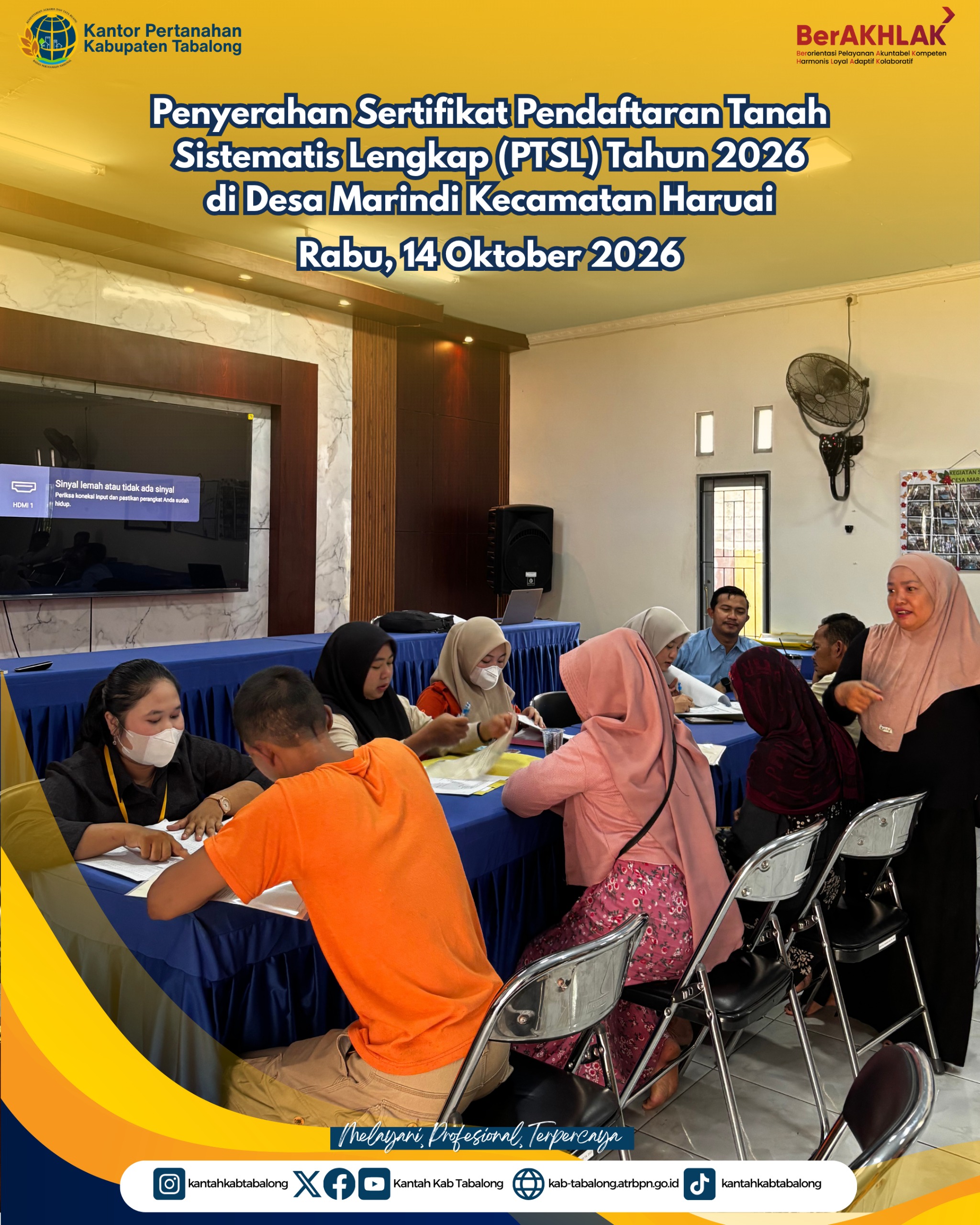 Masyarakat Desa Marindi Sambut Antusias Penyerahan Sertifikat PTSL Tahun 2026 oleh Kantah Tabalong Masyarakat Desa Marindi Sambut Antusias Penyerahan Sertifikat PTSL Tahun 2026 oleh Kantah Tabalong